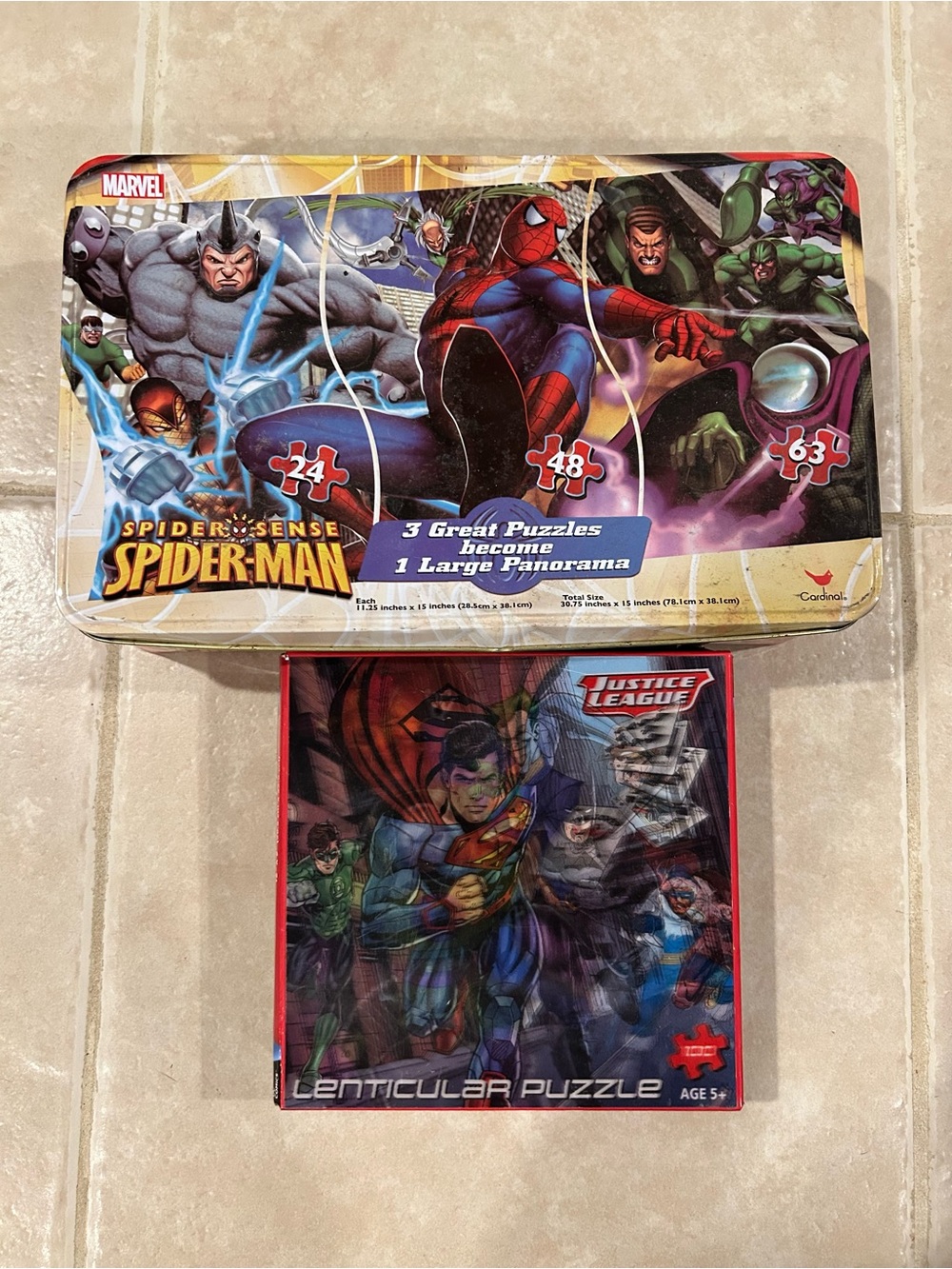 Marvel Spider-Man & Justice League Lenticular Puzzles